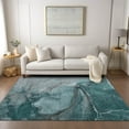 thumbnail image 1 of Addison Rugs Chantille Indoor/Outdoor Transitional Watercolors Teal Washable Rectangle Rug, 2'6" x 3'10", 1 of 6