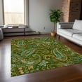 thumbnail image 1 of Addison Rugs Chantille Indoor/Outdoor Transitional Paisley Green Washable Rectangle Rug, 2'6" x 3'10", 1 of 6