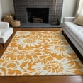 thumbnail image 1 of Addison Rugs Chantille Indoor/Outdoor Transitional Floral Orange Washable Rectangle Rug, 5' x 7'6", 1 of 6