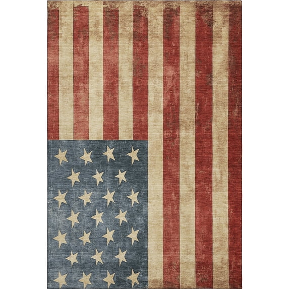 Dalyn Rugs Americana Area Rug AM1 AM1RD3X5 Red, 3' x 5'