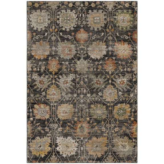 Dalyn Rugs Aristo AR6 Black 3' x 5' Machine Washable, Bedroom, Living Room, Dining Room, Kitchen, Patio Rug