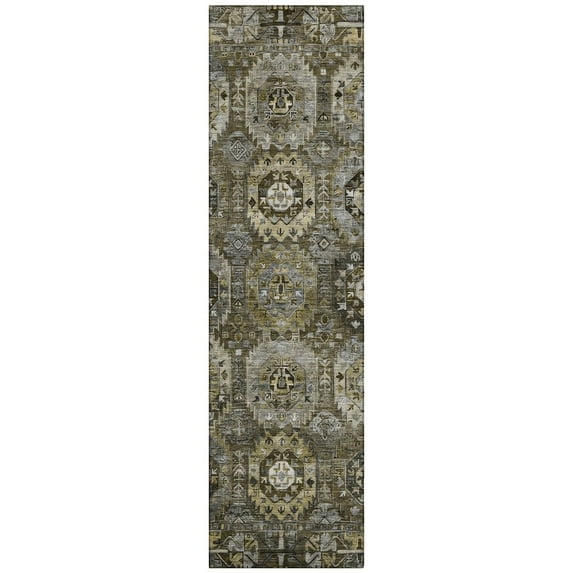 Dalyn Rugs Machine Washable Indoor/Outdoor Chantille ACN2024 Mocha 2'3" x 7'6" Runner Rug