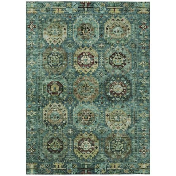 Dalyn Rugs Machine Washable Indoor/Outdoor Chantille ACN2024 Teal 2'6" x 3'10" Rug