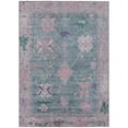 thumbnail image 1 of HomeRoots 629488 8 x 10 ft. Green & Purple Tribal Washable Traditional Indoor & Outdoor Rectangle Area Rug, 1 of 9