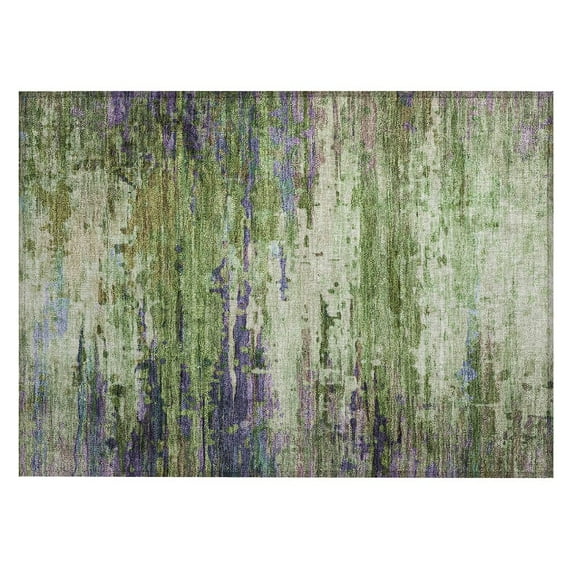 Dalyn Rugs Machine Washable Indoor/Outdoor Chantille ACN2035 Green 1'8" x 2'6" Rug
