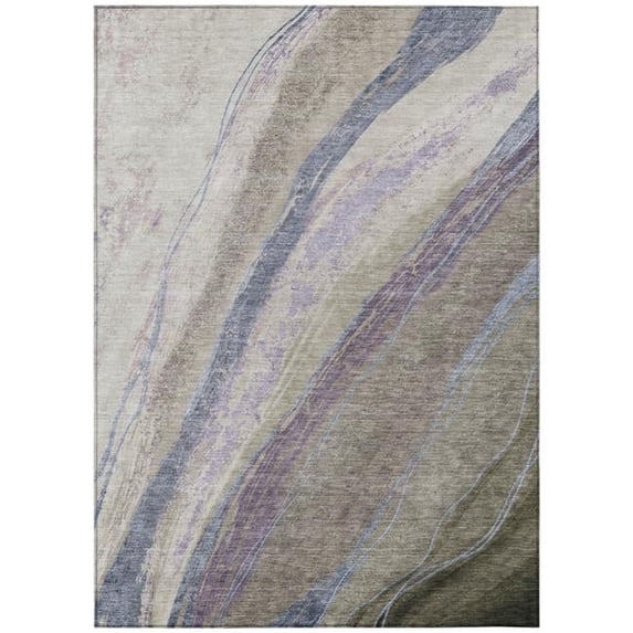 Addison Rugs Chantille Indoor/Outdoor Transitional Swirls Mocha Machine Washable Rectangle Rug, 3' x 5'