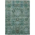 thumbnail image 1 of HomeRoots 630154 5 x 8 ft. Green & Teal Blue Tribal Washable Traditional Indoor & Outdoor Rectangle Area Rug, 1 of 9