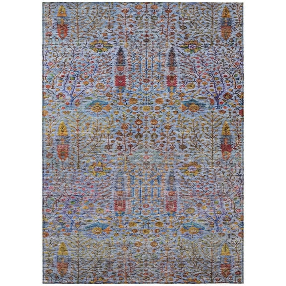 Dalyn Rugs Machine Washable Indoor/Outdoor Chantille ACN2053 Blue 10' x 14' Rug