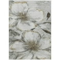 thumbnail image 1 of HomeRoots 630358 5 x 8 ft. Silver, Gray & Beige Floral Washable Transitional Indoor & Outdoor Rectangle Area Rug, 1 of 9