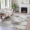 thumbnail image 1 of Addison Rugs Chantille Indoor/Outdoor Transitional Floral Silver Machine Washable Rectangle Rug, 8' x 10', 1 of 8