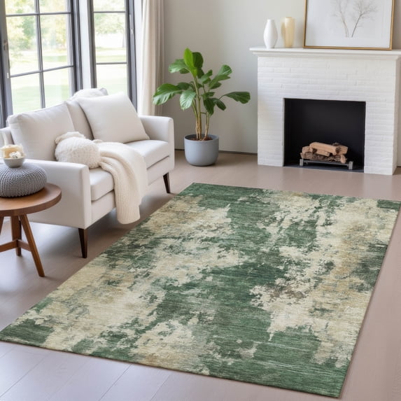 Addison Rugs Chantille Indoor/Outdoor Transitional Abstract Fern Machine Washable Rectangle Rug, 5' x 7'6"