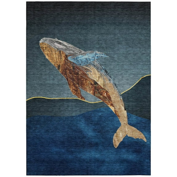 Dalyn Rugs Machine Washable Indoor/Outdoor Chantille ACN2078 Blue 2'6" x 3'10" Rug
