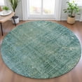 thumbnail image 1 of Addison Rugs Chantille Indoor/Outdoor Transitional Abstract Teal Machine Washable Round Rug, 8' x 8', 1 of 8