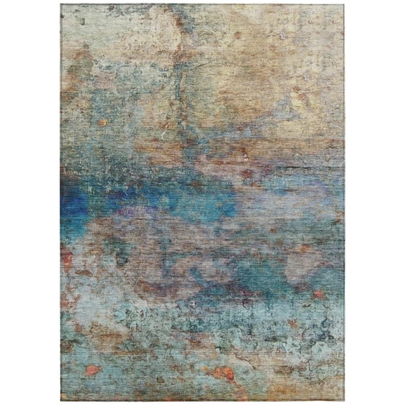 Dalyn Rugs Machine Washable Indoor/Outdoor Chantille ACN2100 Teal 9' x 12' Rug