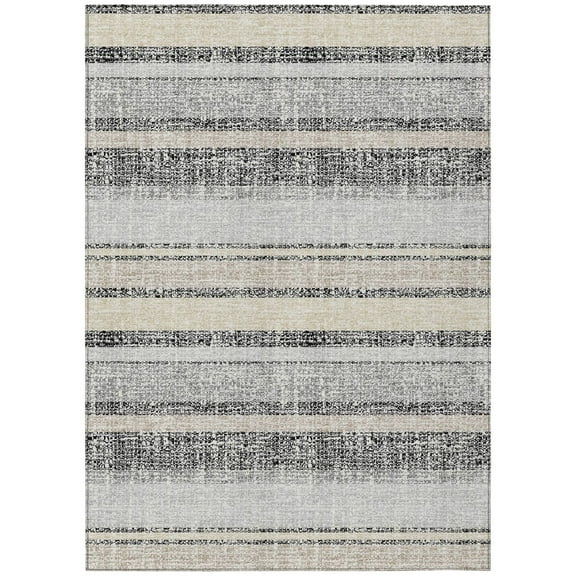 Dalyn Rugs Machine Washable Indoor/Outdoor Chantille ACN2122 Black 10' x 14' Rug
