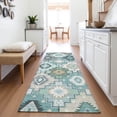 thumbnail image 1 of Addison Rugs Chantille Indoor/Outdoor Transitional Ethnic Teal Machine Washable Runner Rug, 2'3" x 7'6", 1 of 8