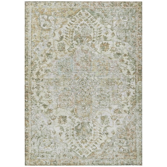 Dalyn Rugs Machine Washable Indoor/Outdoor Chantille ACN2138 Ivory 5' x 7'6" Rug