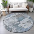 thumbnail image 1 of Addison Rugs Chantille Indoor/Outdoor Transitional Abstract Blue Machine Washable Round Rug, 8' x 8', 1 of 8