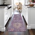 thumbnail image 1 of Addison Rugs Chantille Indoor/Outdoor Traditional Medallions Eggplant Machine Washable Runner Rug, 2'3" x 7'6", 1 of 8