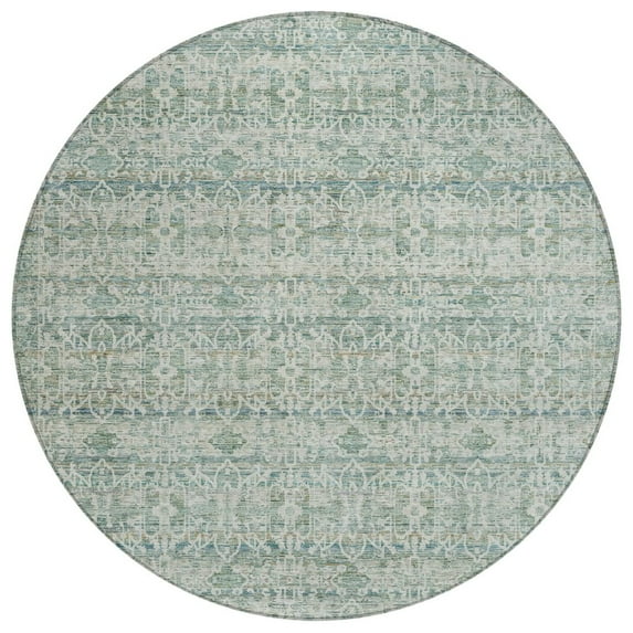 Dalyn Rugs Machine Washable Indoor/Outdoor Chantille ACN2152 Teal 8' x 8' Round Rug