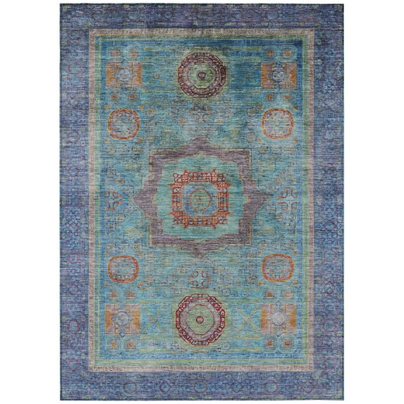 Dalyn Rugs Machine Washable Indoor/Outdoor Chantille ACN2159 Teal 2'6" x 3'10" Rug