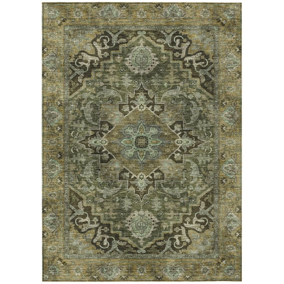 Dalyn Rugs Machine Washable Indoor/Outdoor Chantille ACN2165 Olive 2'6" x 3'10" Rug