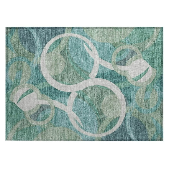 Dalyn Rugs Machine Washable Indoor/Outdoor Chantille ACN2167 Teal 1'8" x 2'6" Rug