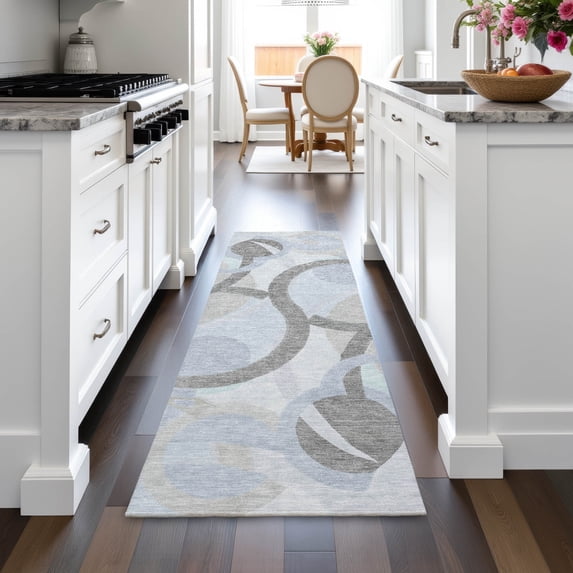 Addison Rugs Chantille Indoor/Outdoor Transitional Geometric Taupe Machine Washable Runner Rug, 2'3" x 7'6"