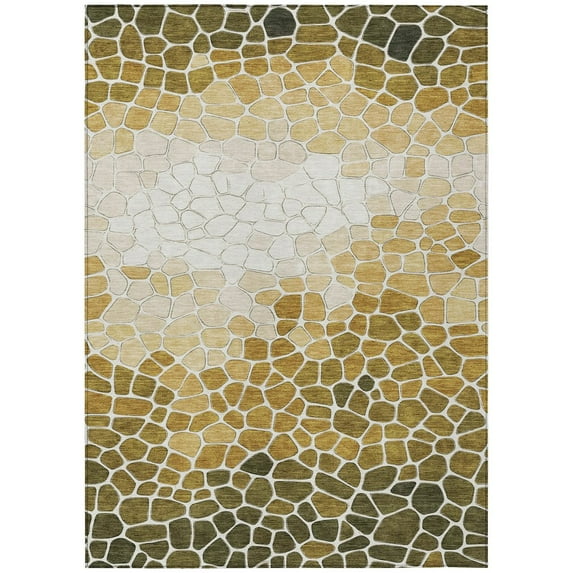 Dalyn Rugs Machine Washable Indoor/Outdoor Chantille ACN2190 Gold 10' x 14' Rug