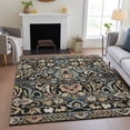 thumbnail image 1 of Addison Rugs Chantille Indoor/Outdoor Transitional Floral Black Machine Washable Rectangle Rug, 3' x 5', 1 of 8