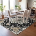 thumbnail image 1 of Addison Rugs Chantille Indoor/Outdoor Traditional Global Black Machine Washable Rectangle Rug, 9' x 12', 1 of 8