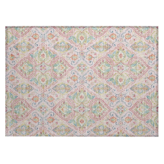 Dalyn Rugs Machine Washable Indoor/Outdoor Chantille ACN2207 Pink 1'8" x 2'6" Rug
