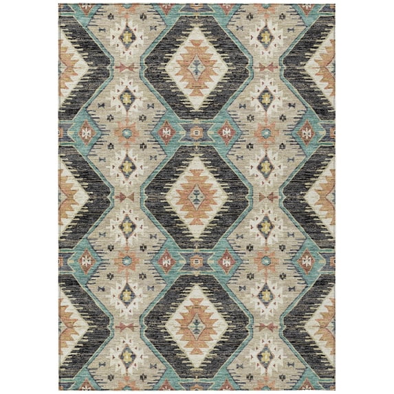 Dalyn Rugs Machine Washable Indoor/Outdoor Chantille ACN2210 Black 10' x 14' Rug