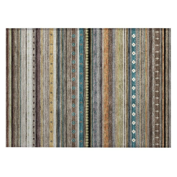 Dalyn Rugs Machine Washable Indoor/Outdoor Chantille ACN2218 Brown 1'8" x 2'6" Rug