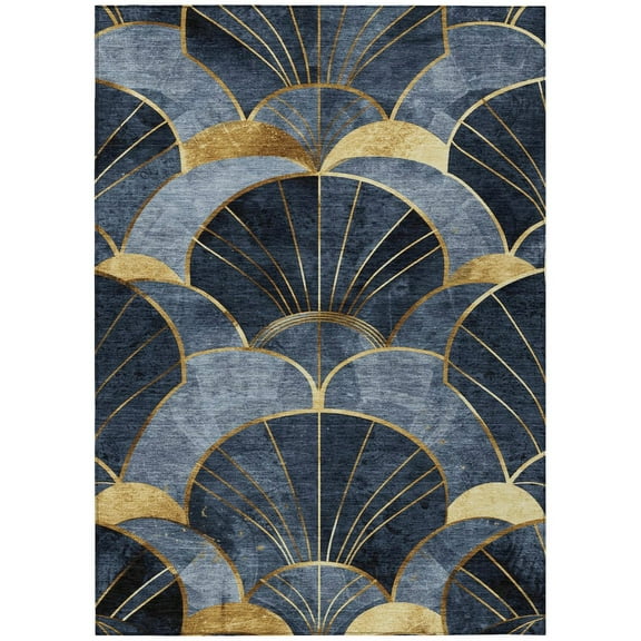 Dalyn Rugs Machine Washable Indoor/Outdoor Chantille ACN2221 Navy 10' x 14' Rug