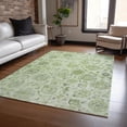 thumbnail image 1 of Addison Rugs Chantille Indoor/Outdoor Transitional Damask Aloe Machine Washable Rectangle Rug, 5' x 7'6", 1 of 8
