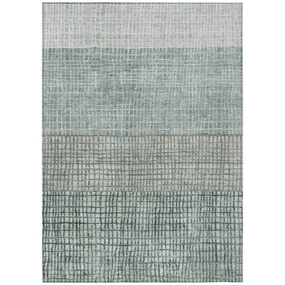 Dalyn Rugs Machine Washable Indoor/Outdoor Chantille Aqua 2'6" x 3'10" Rug