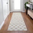 thumbnail image 1 of Addison Rugs Chantille Indoor/Outdoor Transitional Geometric Beige Machine Washable Runner Rug, 2'3" x 7'6", 1 of 8