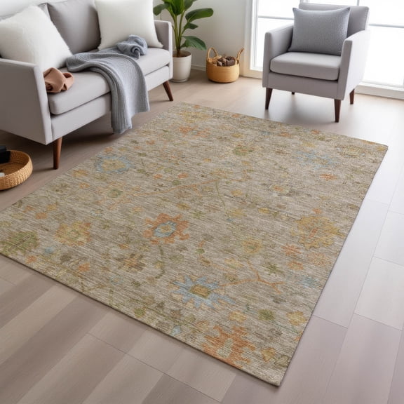 Addison Rugs Chantille Indoor/Outdoor Traditional Global Beige Machine Washable Rectangle Rug, 3' x 5'