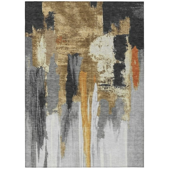 Dalyn Rugs Machine Washable Indoor/Outdoor Chantille Black 10' x 14' Rug