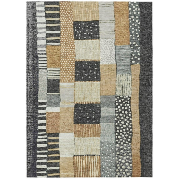 Dalyn Rugs Machine Washable Indoor/Outdoor Chantille Black 10' x 14' Rug