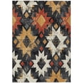 thumbnail image 1 of HomeRoots 623737 3 x 5 ft. Black Gold & Rust Aztec Washable Transitional Indoor & Outdoor Rectangle Area Rug, 1 of 9