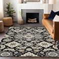 thumbnail image 1 of Addison Rugs Chantille Indoor/Outdoor Traditional Global Black Machine Washable Rectangle Rug, 9' x 12', 1 of 8