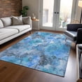 thumbnail image 1 of Addison Rugs Chantille Indoor/Outdoor Transitional Floral Blue Machine Washable Rectangle Rug, 10' x 14', 1 of 8