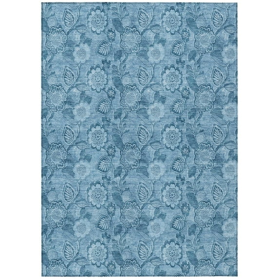 Dalyn Rugs Machine Washable Indoor/Outdoor Chantille Blue 10' x 14' Rug