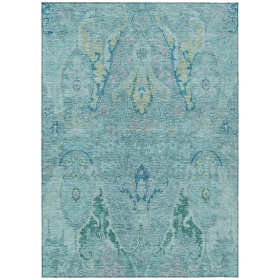 Dalyn Rugs Machine Washable Indoor/Outdoor Chantille Blue 10' x 14' Rug