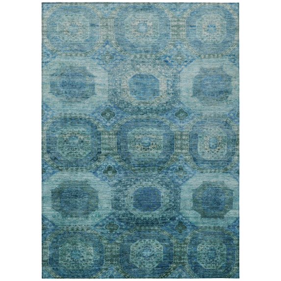 Dalyn Rugs Machine Washable Indoor/Outdoor Chantille Blue 10' x 14' Rug