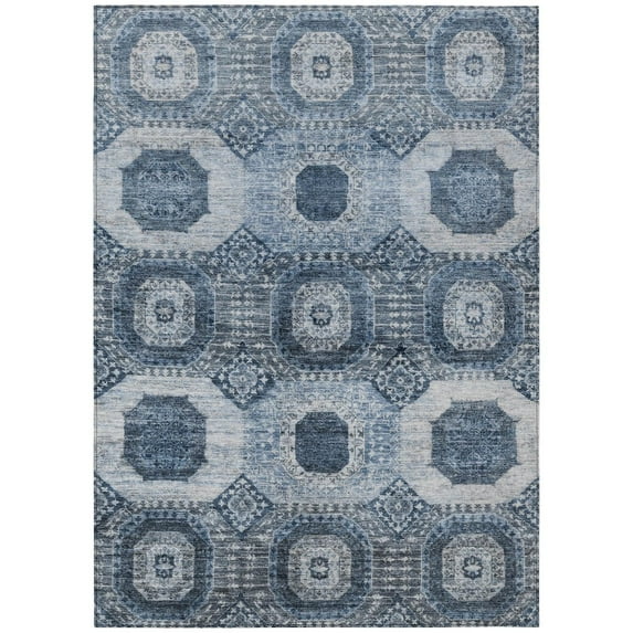 Dalyn Rugs Machine Washable Indoor/Outdoor Chantille Blue 10' x 14' Rug