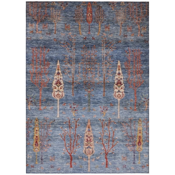 Dalyn Rugs Machine Washable Indoor/Outdoor Chantille Blue 3' x 5' Rug