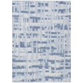 thumbnail image 1 of HomeRoots 622683 3 x 5 ft. Blue, Ivory & Sky Blue Striped Washable Transitional Indoor & Outdoor Rectangle Area Rug, 1 of 9